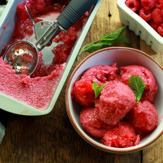 Raspberry Rosé Sorbet