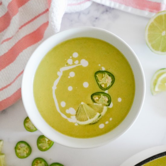 Coconut Curry Green Pea Soup