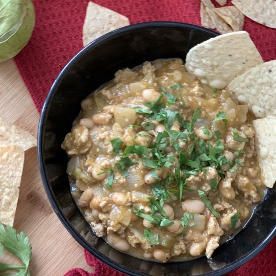 Tomatillo Chicken Chili