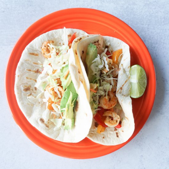 Sheet pan shrimp tacos