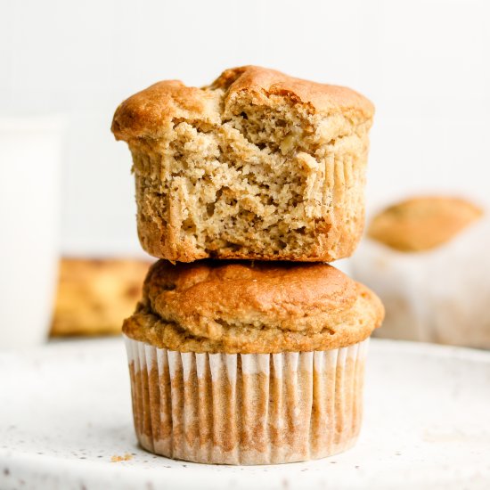 vegan gluten free banana muffins