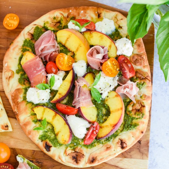 Peach and Prosciutto Flatbread