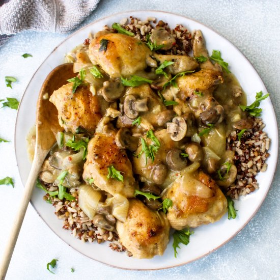 Garlic Mushroom Chicken Casserole