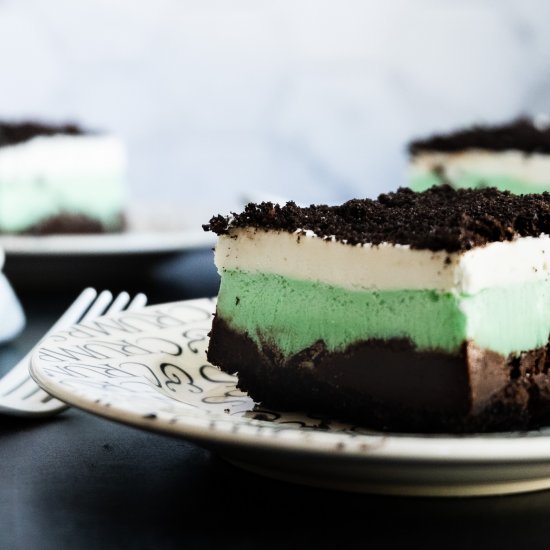 Mint Chocolate Chip Ice Cream Cake