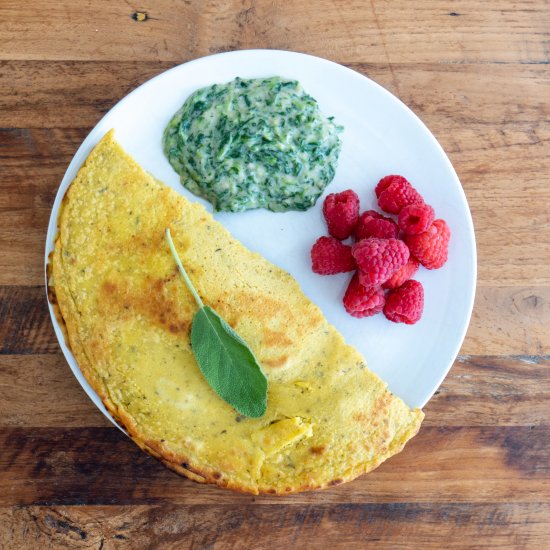 Vegan Feta Omelette