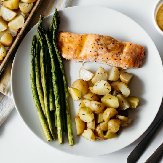 Sheet Pan Salmon with Asparagus