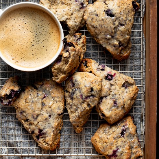 Blueberry Lemon Poppy Seed Scones