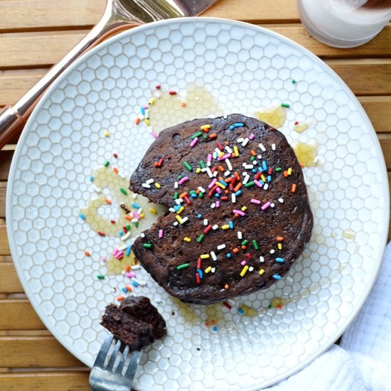 Gluten Free Chocolate Oat Pancakes