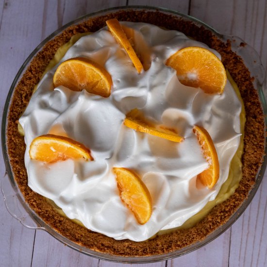 Vegan Orange Creamsicle Pie