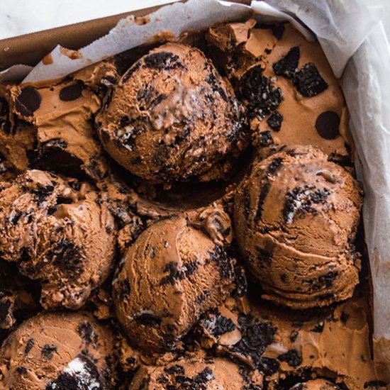 No Churn Mocha Oreo Ice Cream