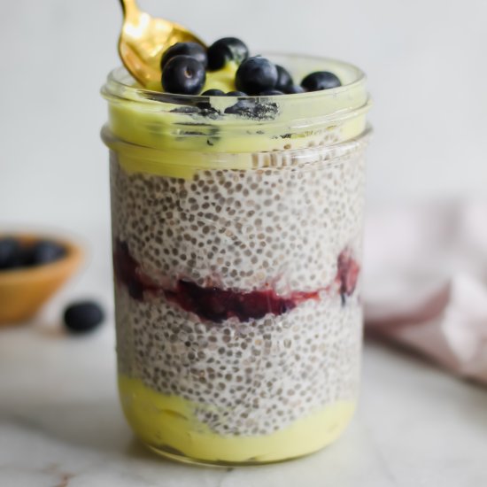 Lemon Blueberry Chia Pudding