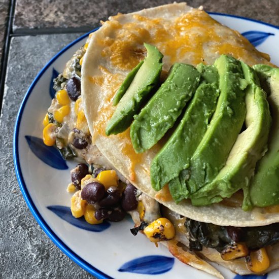 Vegetarian Elote Tortilla Casserole