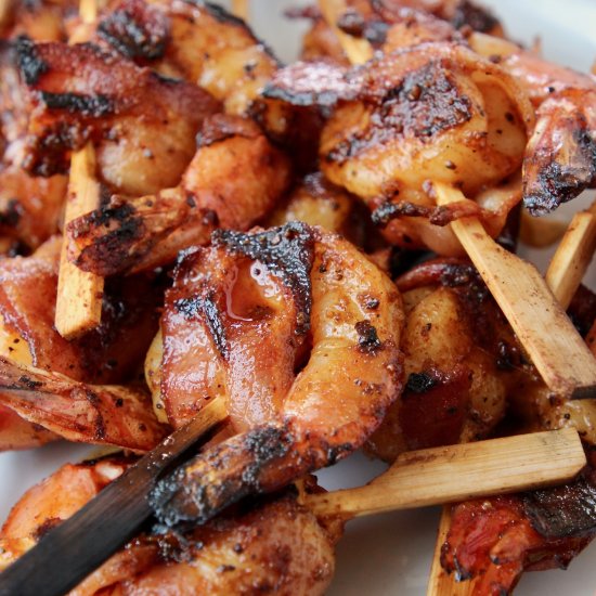 Grilled Bacon Wrapped Shrimp