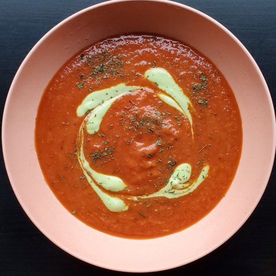 Tomato Soup with Avocado