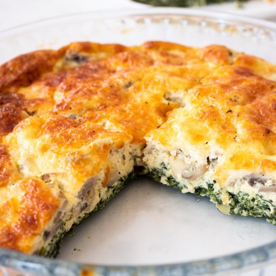 Spinach Mushroom Quiche