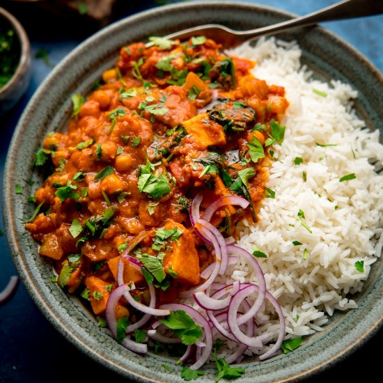 Chickpea and Sweet Potato Curry