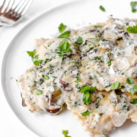 Sherry Cream Sauce Ravioli