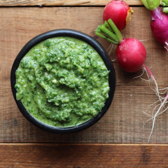 Radish Greens Salsa