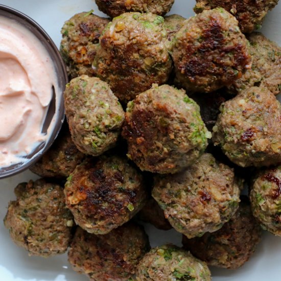 Beef and Arugula Meatballs