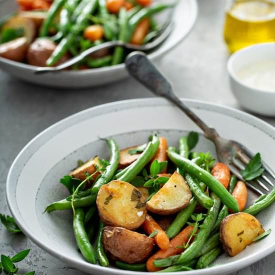 Potatoes Green Beans and Carrots