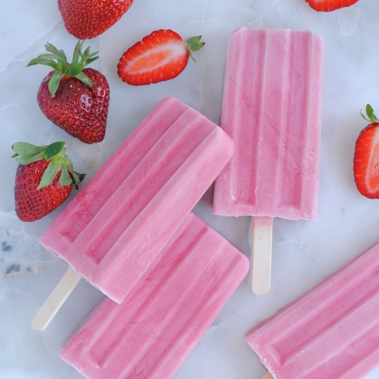 Strawberry Yogurt Popsicles