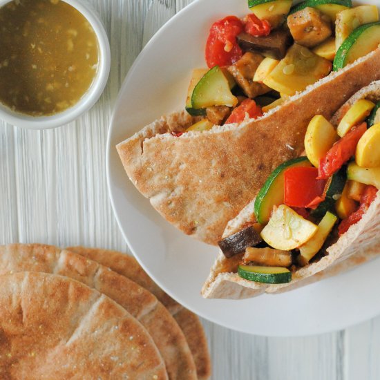 Mediterranean Veggie Pitas