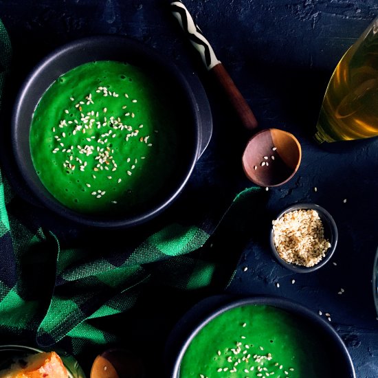 broccoli soup with spinach