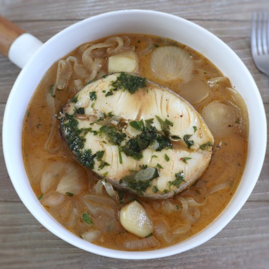 Simple stewed hake