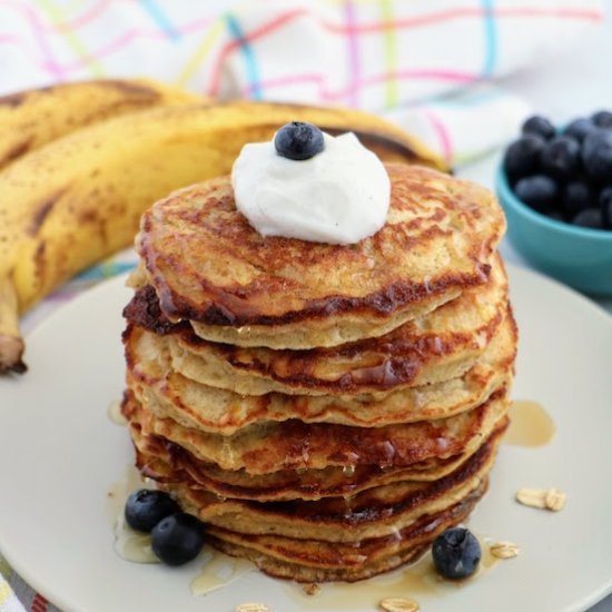 Banana Oat Pancakes