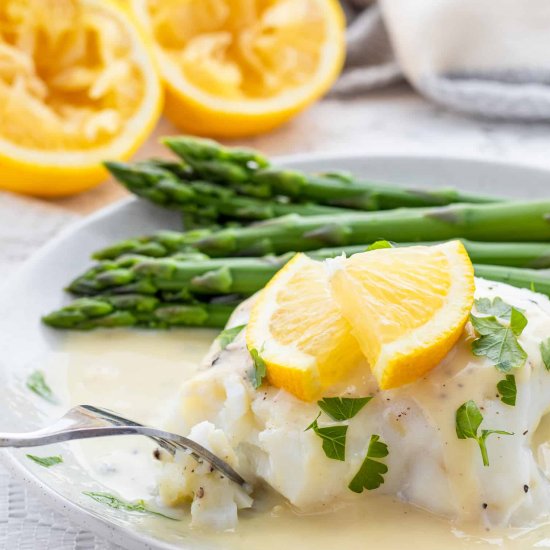 Fish with Easy Lemon Garlic Sauce