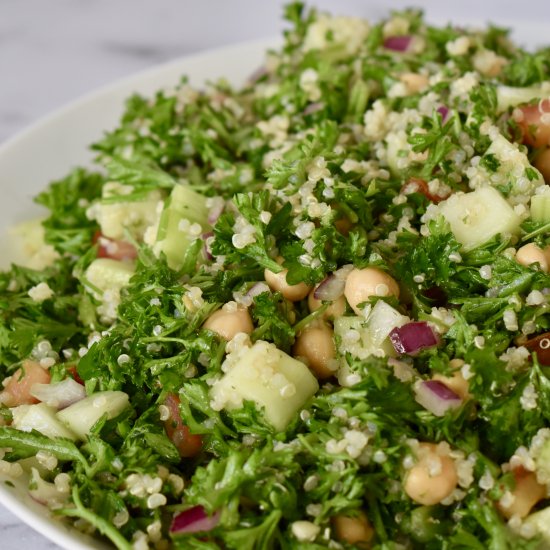 Parsley Quinoa Chickpea Salad