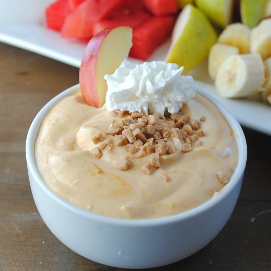 Creamy Caramel Healthy Fruit Dip