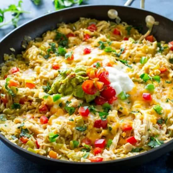 One-Pan Chicken Fajita Rice