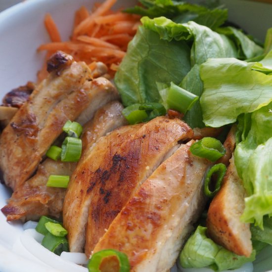 Lemongrass chicken with nuoc cham