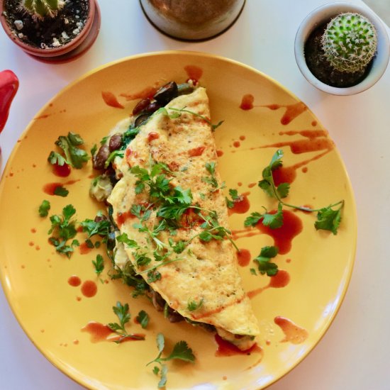 Vegan “Just Egg” Southwest Omelet