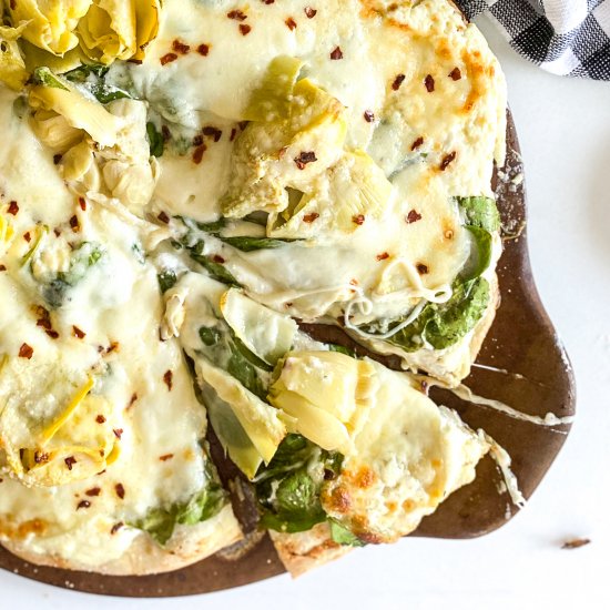 Spinach Artichoke Dip Pizza