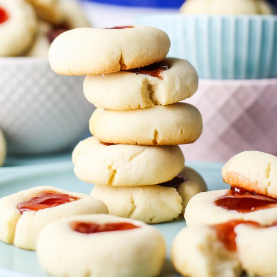 Condensed Milk Thumbprint Cookies