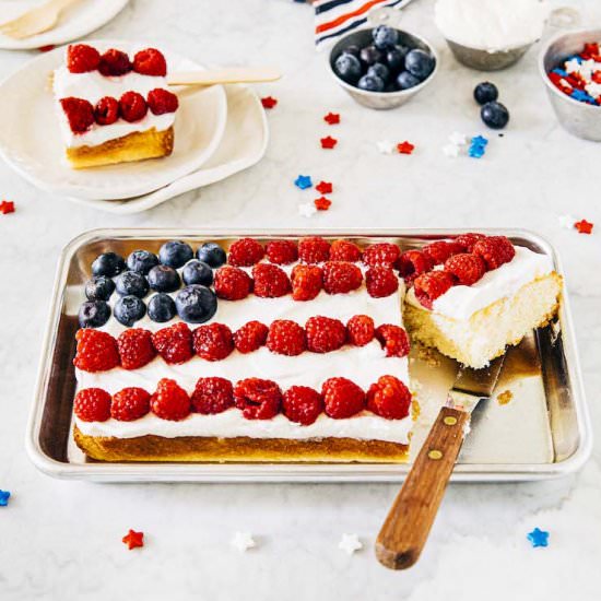 Mini American Flag Cake