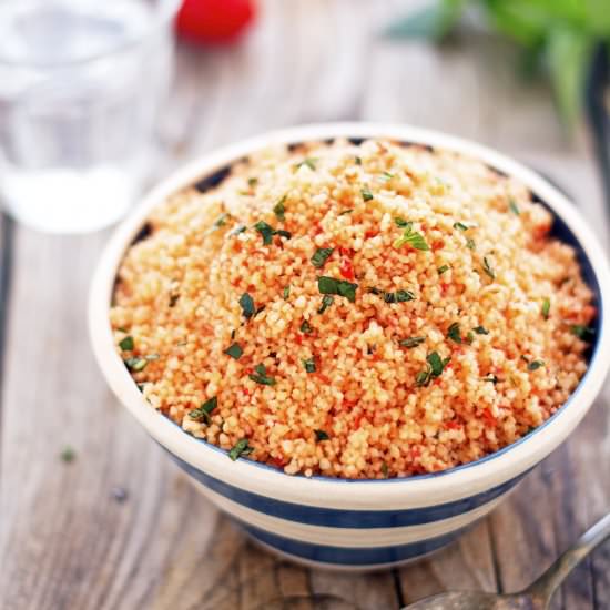 No-Cook Tomato CousCous Salad