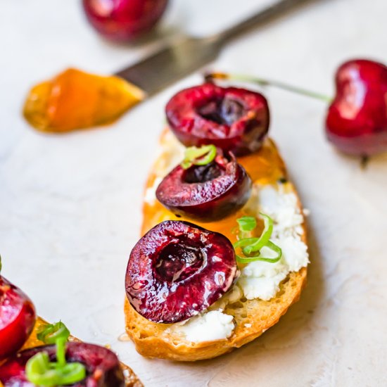 Cherry bruschetta