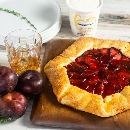 Bourbon Thyme Plum Galette