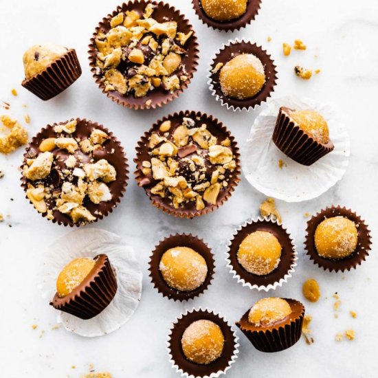 Edible Cookie Dough Chocolate Cups