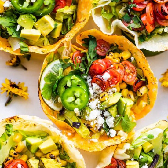 Keto Taco Salad Cheese Bowls