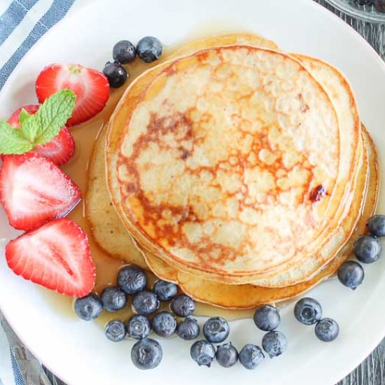 Healthy Blueberry Pancakes