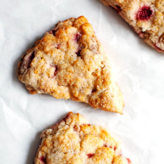 Vegan strawberry scones