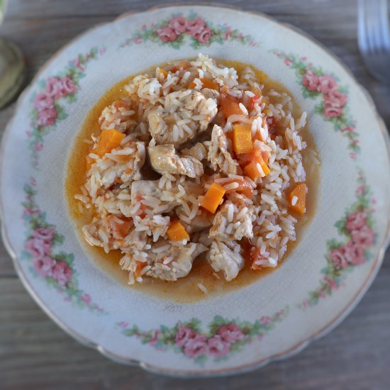 Chicken and carrot rice