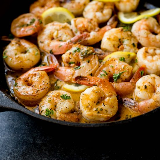 Lemony Garlic Butter Shrimp