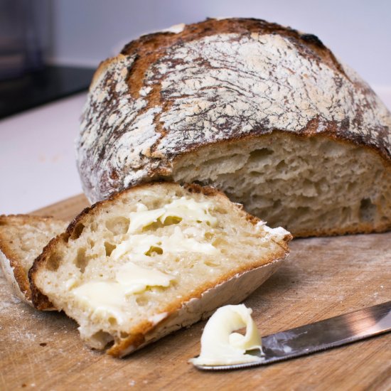 Easy no knead rustic bread