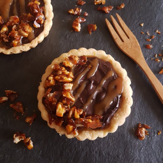 Chocolate Dulce de Leche mini Tarts