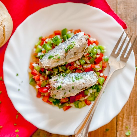 Sardines with Bell Peppers